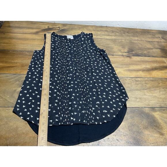 Dolan Left Coast Collection Black Sleeveless Pleated Blouse Size XS - Picture 6 of 10